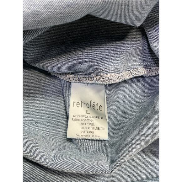 Retrofete 'Gigi' Blue Rayon Denim Mini Dress Size M - Picture 5 of 5